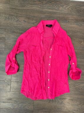 Women’s Pink BCX 3/4 Sleeve Blouse Size Medium